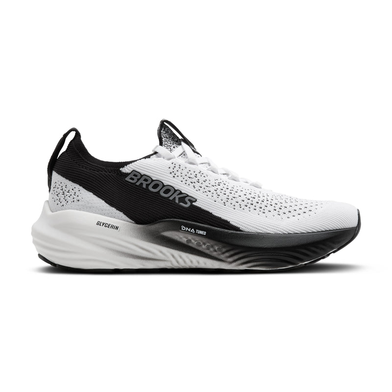 Brooks Glycerin StealthFit 22 White Grey Black Women's  1