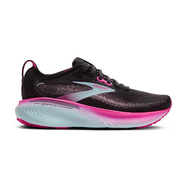 Brooks Adrenaline GTS 25 Black Cyber Pink Iced Aqua Women's 1