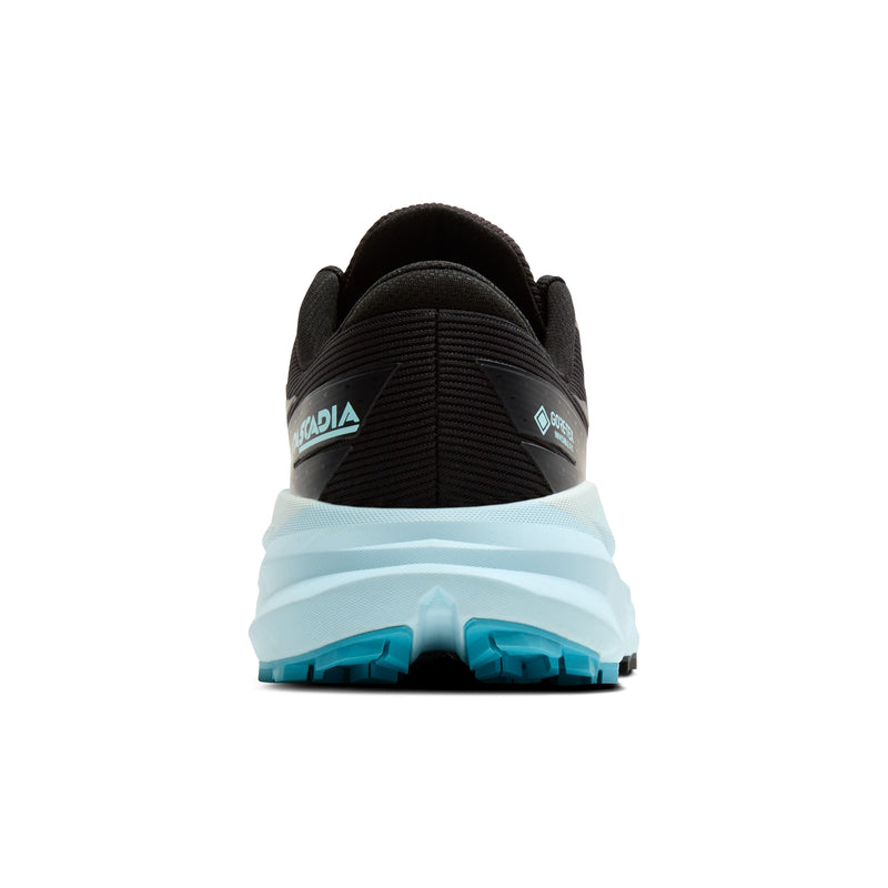Brooks Cascadia 19 GTX Black Ebony Blue Flower Women's 7