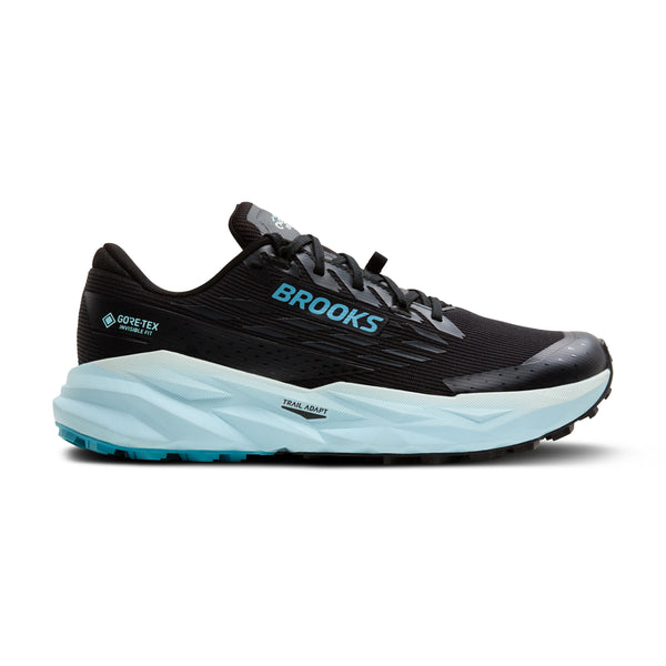 Brooks Cascadia 19 GTX Black Ebony Blue Flower Women's 1