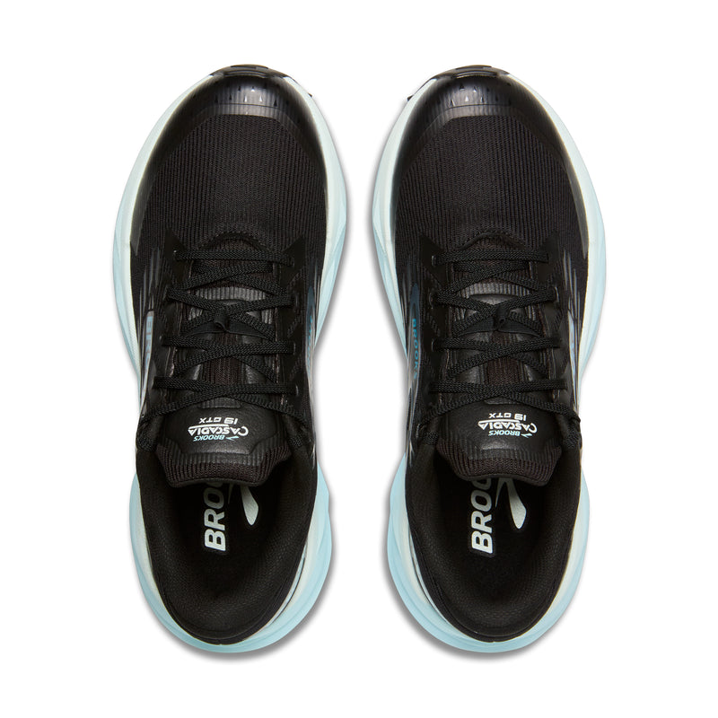 Brooks Cascadia 19 GTX Black Ebony Blue Flower Women's 2