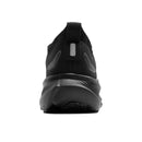 Black athletic shoe on a white background