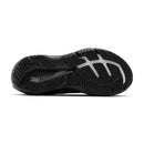 Black athletic shoe sole with brand logo on a white background