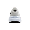 White athletic shoe with a sole on a white background