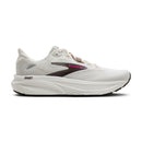 White running shoe with brand logo on a white background