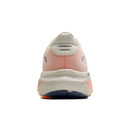 Back view of a running shoe on a white background