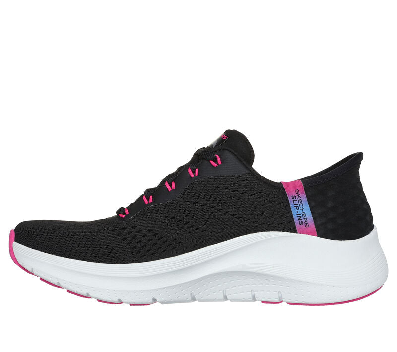 Skechers Slip-ins: Arch Fit 2.0 Easy Chic Black Hot Pink Women's 5
