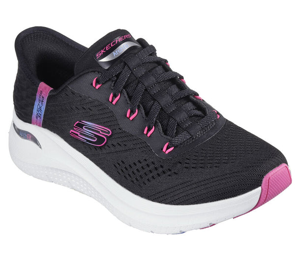 Skechers Slip-ins: Arch Fit 2.0 Easy Chic Black Hot Pink Women's