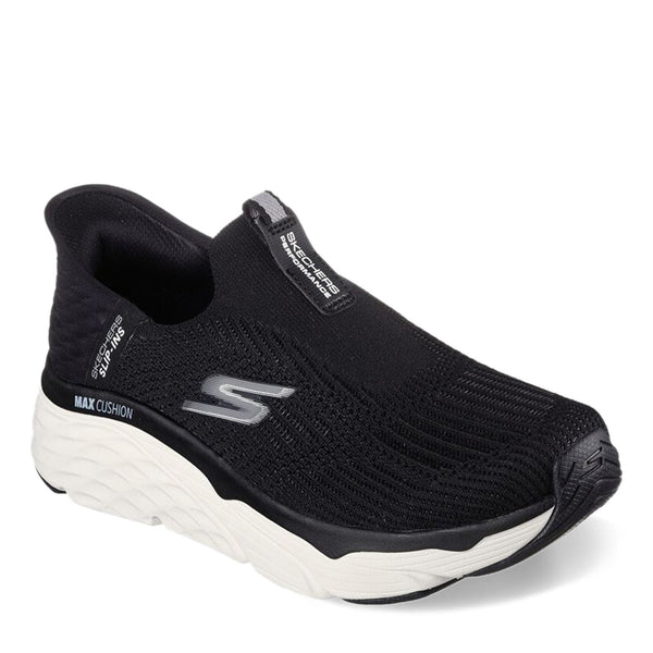 Skechers Slip-ins: Max Cushioning - Smooth Black White Women's 