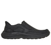 Black work shoe on a white background