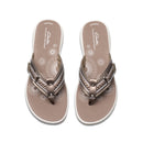 Clarks Breezey Sun Sandal Pewter Women's 6