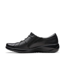 Black shoe on a white background