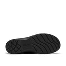 Brown shoe sole with a textured pattern on a white background