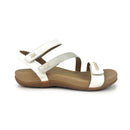 Aetrex Gabby Adjustable Quarter Strap Sandal White Women's 
 2