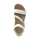 Aetrex Gabby Adjustable Quarter Strap Sandal White Women's 
 4