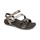 Aetrex Gabby Adjustable Quarter Strap Sandal Black Multi Women's  3