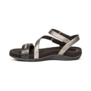 Aetrex Gabby Adjustable Quarter Strap Sandal Black Multi Women's  6
