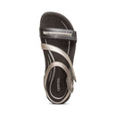 Aetrex Gabby Adjustable Quarter Strap Sandal Black Multi Women's  5