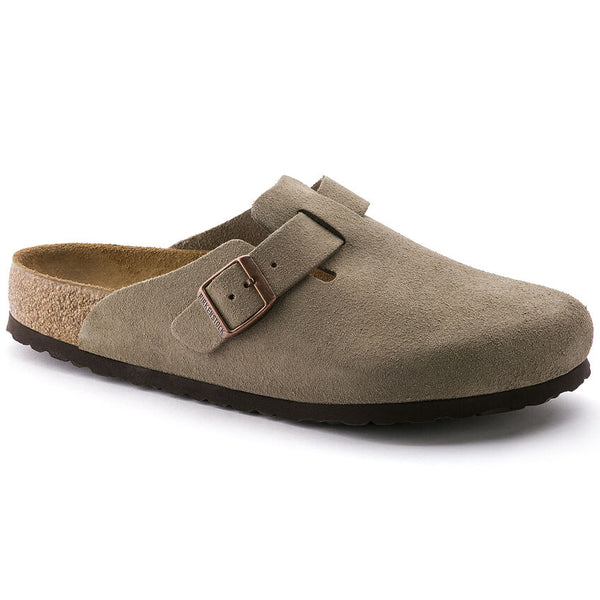 Birkenstock Boston Soft Footbed Taupe Suede