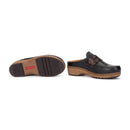 Pikolinos Granada Black Leather Clog Women's 4