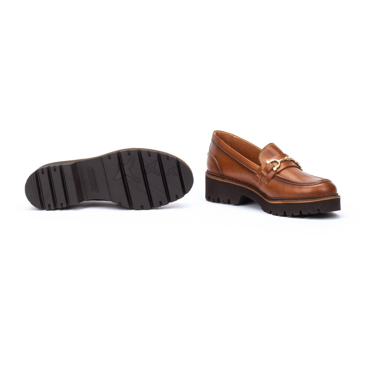 Pikolinos Brown Lambskin Leather Loafers PIKOLINOS W8J-3541 Aldaya Loafer | Plum Bottom main image 2