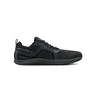 Black running shoe with 'Altra' branding on a white background