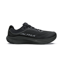 A black Altra running shoe shown from the side profile against a plain white background.