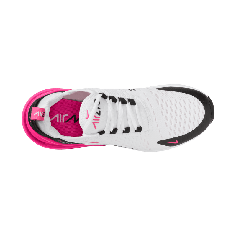 nike air max 270 trainers in white black and pink