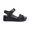 Aetrex Ariel Adjustable Quarter Strap Wedge Sandal Black Women's 2