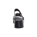 Aetrex Ariel Adjustable Quarter Strap Wedge Sandal Black Women's 3