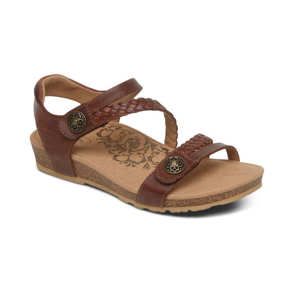 Aetrex Worldwide Inc. Aetrex Jillian Quarter Strap Walnut Women's