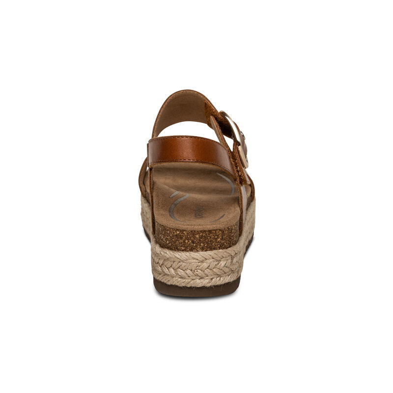 Aetrex Vania Platform Cognac Women's Sandal 3