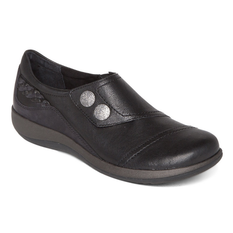 Aetrex Karina Monk Strap Black Women's 2