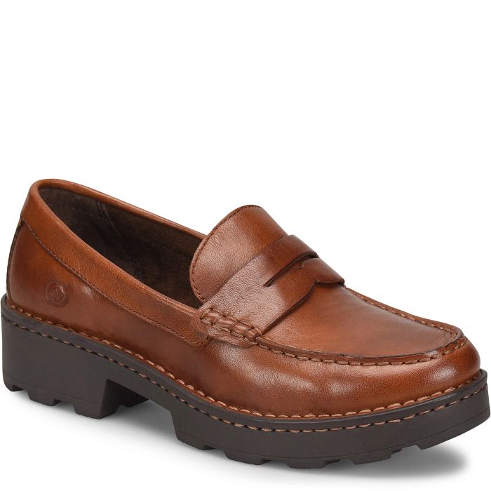 Born Carrera Penny Loafer Brown Women's