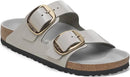 Birkenstock Arizona Big Buckle Natural Leather High Shine Stone Coin Narrow Women's 1
