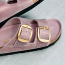 Birkenstock Arizona Big Buckle Oiled Leather Lavender Narrow Women's 3