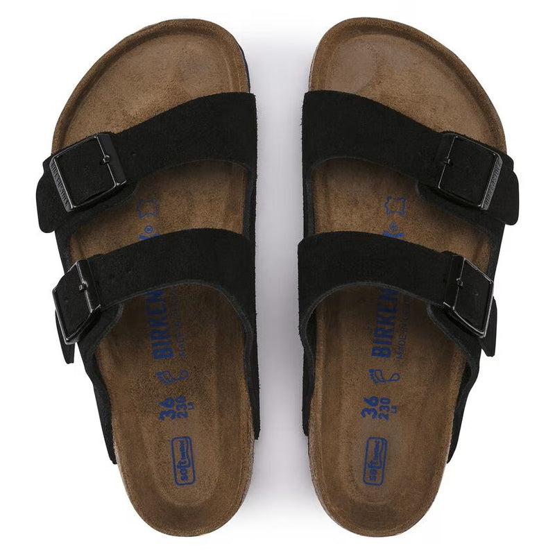 Birkenstock Arizona Soft Footbed Black Suede Regular Women's 2