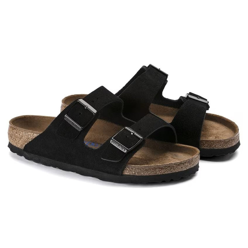 Birkenstock Arizona Soft Footbed Black Suede Regular Women's 3