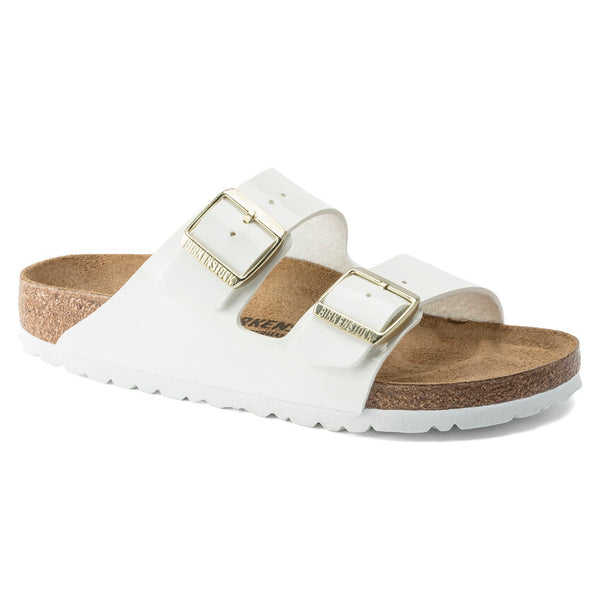 Birkenstock Arizona White Patent Birko Flor 1