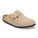 Birkenstock Big Buckle Boston Sandcastle Nubuck Narrow Women's 1