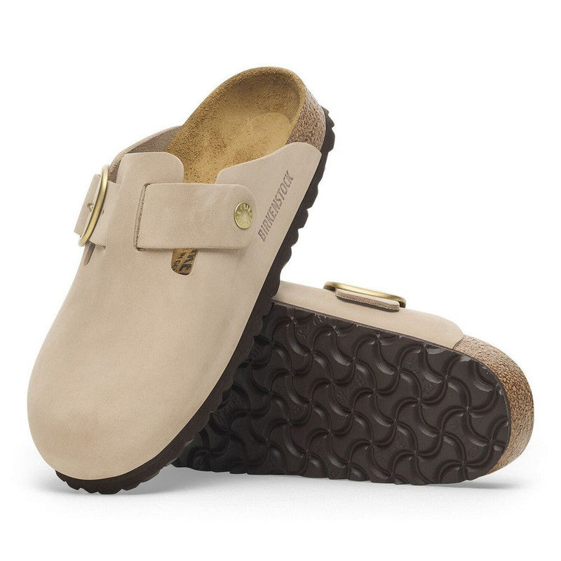Birkenstock Big Buckle Boston Sandcastle Nubuck Narrow Women's 4