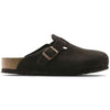 Birkenstock Boston Soft Footbed Mocha Suede Leather Women's 1
