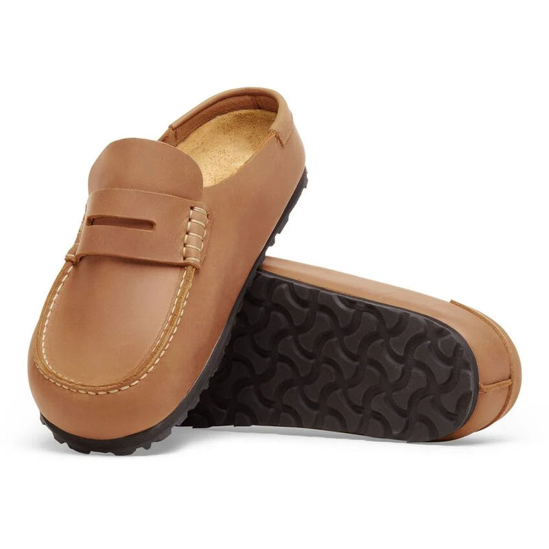 Birkenstock Naples Wrapped Cognac Oiled Leather Narrow Women's 5