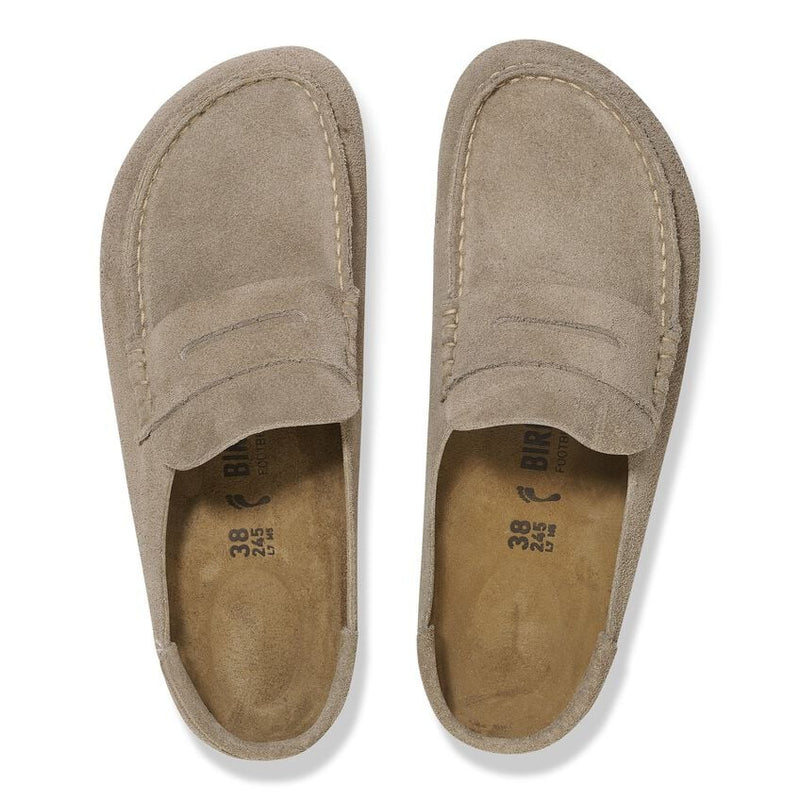 Birkenstock Naples Wrapped Taupe Suede Leather Women's 4