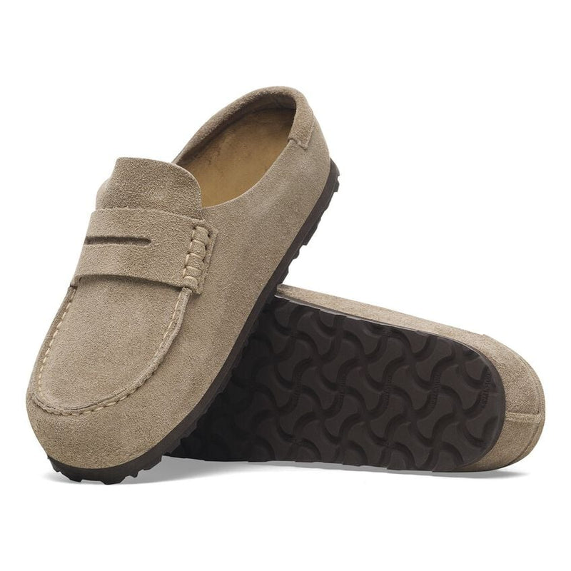 Birkenstock Naples Wrapped Taupe Suede Leather Women's 5