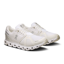 White running shoes with a visible brand logo on a white background