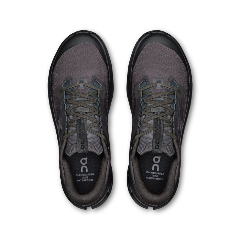 On Cloudsurfer Trail 2 Waterproof Black Black Men's
 4