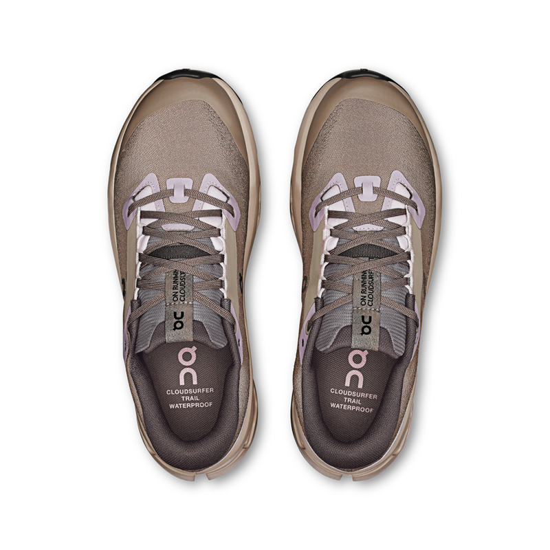 On Cloudsurfer Trail 2 Waterproof Cinder Desert Women's 4