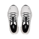 White running shoes with black accents on a white background