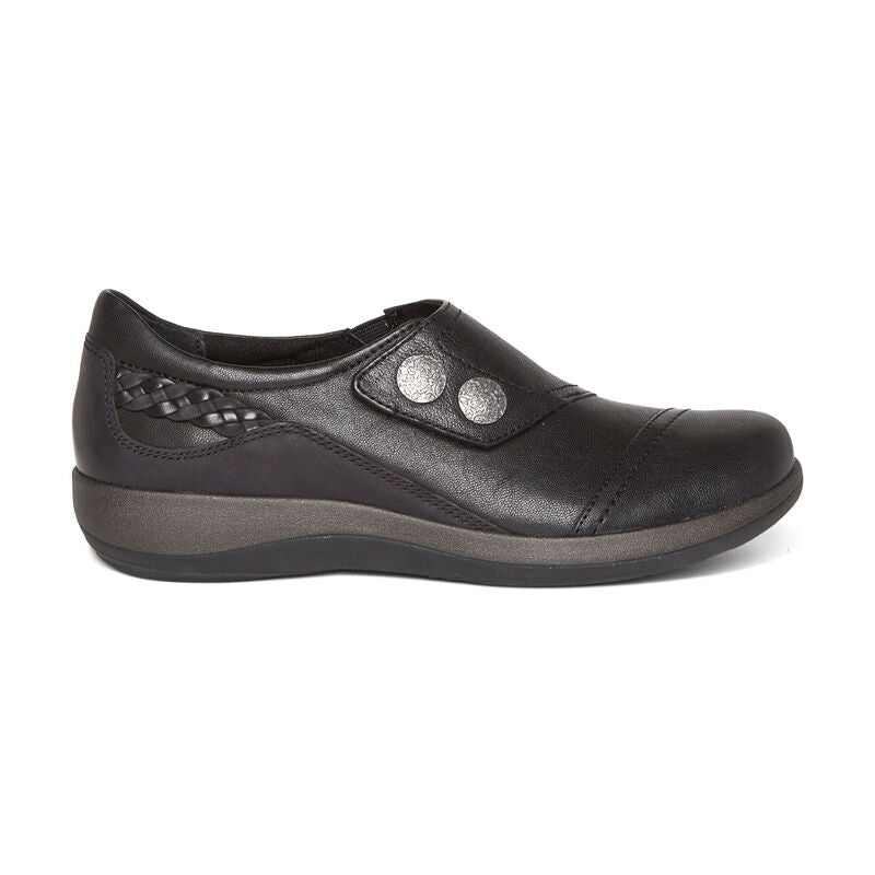 Aetrex Karina Monk Strap Black Women's 1